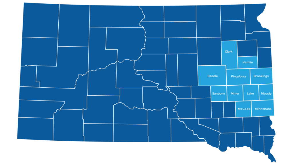 Image of counties served